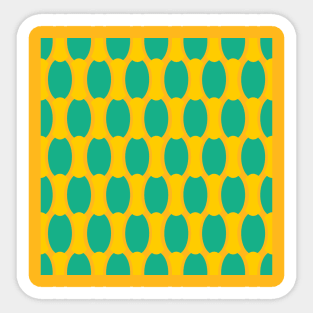 Green and Gold Pattern Sticker